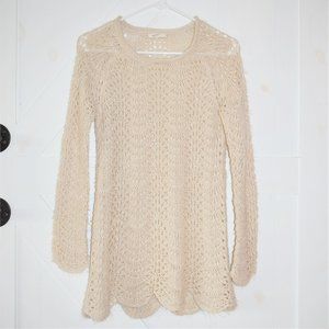 Mystree Stitch Fix boho open knit sweater long sleeve scoop neck